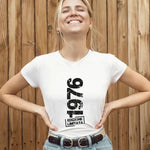 T-shirt Donna 1976 Edizione Limitata Con Anno Personalizzabile-T-shirt-Lol T-shirt