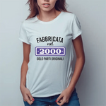 T-shirt Donna Fabbricata nel 2000 Solo Parti Originali Con Anno Personalizzabile-T-shirt-Lol T-shirt