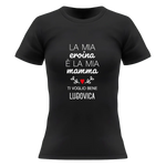 T-shirt Donna La Mia Eroina è la Mia Mamma Ti Voglio Bene Personalizzata con Nome-T-shirt-Lol T-shirt