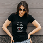 T-shirt Donna La Mia Eroina è la Mia Mamma Ti Voglio Bene Personalizzata con Nome-T-shirt-Lol T-shirt