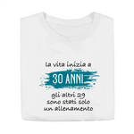 T-shirt Donna La vita inizia a 30 anni gli altri 29 sono stati solo un allenamento con età personalizzabile-T-shirt-Lol T-shirt