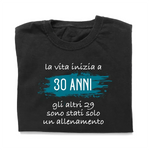T-shirt Donna La vita inizia a 30 anni gli altri 29 sono stati solo un allenamento con età personalizzabile-T-shirt-Lol T-shirt