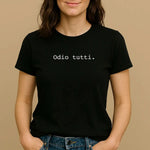 T-shirt Donna "Odio Tutti"-T-shirt-Lol T-shirt