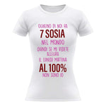 T-shirt Donna Ognuno di noi ha 7 sosia nel mondo-T-shirt-Lol T-shirt