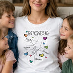 T-shirt Donna Personalizzata Mamma con Mani e Nomi dei Figli-T-shirt-Lol T-shirt