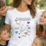 T-shirt Donna Personalizzata Mamma con Mani e Nomi dei Figli-T-shirt-Lol T-shirt