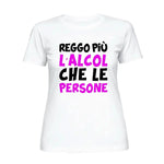 T-shirt Donna “Reggo più l’Alcol che le Persone” - Ironica e Divertente-T-shirt-Lol T-shirt