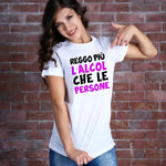 T-shirt Donna “Reggo più l’Alcol che le Persone” - Ironica e Divertente-T-shirt-Lol T-shirt