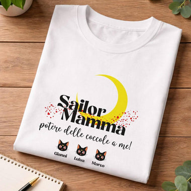 T-shirt Donna Sailor Mamma Personalizzata con Nomi dei Figli-T-shirt-Lol T-shirt