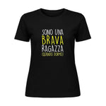 T-shirt Donna “Sono una Brava Ragazza (Quando Dormo)” - Divertente e Ironica-T-shirt-Lol T-shirt