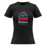 T-shirt Donna Super Mamma Personalizzata con Nome e Coroncina-T-shirt-Lol T-shirt