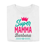 T-shirt Donna Super Mamma Personalizzata con Nome e Coroncina-T-shirt-Lol T-shirt