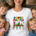 T-shirt Donna Super Mamma Personalizzata con Nomi dei Figli-T-shirt-Lol T-shirt