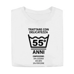 T-shirt Donna Trattare con Delicatezza 55 Anni con Età Personalizzabile-T-shirt-Lol T-shirt