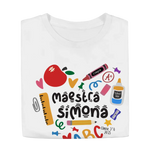 T-shirt Maestra Personalizzata con Nome e Classe - Cuore Scuola-T-shirt-Lol T-shirt