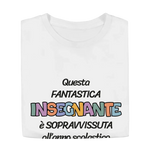 T-shirt Maestra Personalizzata Sopravvissuta all’anno scolastico-T-shirt-Lol T-shirt