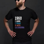 T-shirt Uomo 1960 L'anno l'uomo il mito la leggenda Con Anno Personalizzabile-T-shirt-Lol T-shirt