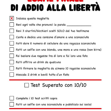 T-shirt Uomo Addio al Celibato Esame Finale-T-shirt-Lol T-shirt