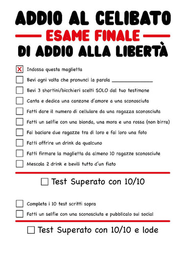 T-shirt Uomo Addio al Celibato Esame Finale-T-shirt-Lol T-shirt