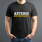 T-shirt Uomo Divertente “Astemio Non Praticante”-T-shirt-Lol T-shirt