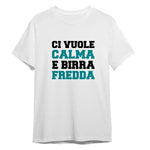 T-shirt Uomo Divertente “Ci Vuole Calma e Birra Fredda”-T-shirt-Lol T-shirt