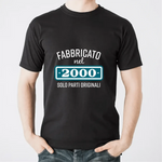 T-shirt Uomo Fabbricato nel 2000 Solo Parti Originali con Anno di Nascita Personalizzabile-T-shirt-Lol T-shirt