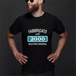 T-shirt Uomo Fabbricato nel 2000 Solo Parti Originali con Anno di Nascita Personalizzabile-T-shirt-Lol T-shirt
