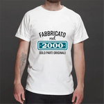 T-shirt Uomo Fabbricato nel 2000 Solo Parti Originali con Anno di Nascita Personalizzabile-T-shirt-Lol T-shirt