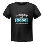 T-shirt Uomo Fabbricato nel 2000 Solo Parti Originali con Anno di Nascita Personalizzabile-T-shirt-Lol T-shirt