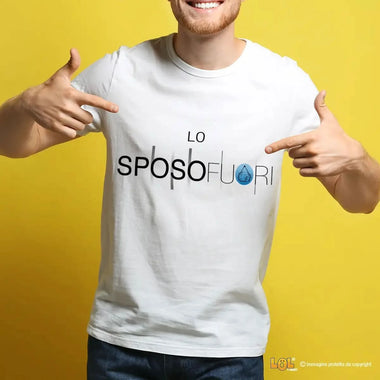 T-shirt Uomo Kit Addio al Celibato Sposo Fuori-T-shirt-Lol T-shirt