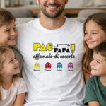 T-Shirt Uomo Pac Papà Affamato di Coccole Personalizzata con Nomi dei Figli-T-shirt-Lol T-shirt