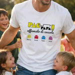 T-Shirt Uomo Pac Papà Affamato di Coccole Personalizzata con Nomi dei Figli-T-shirt-Lol T-shirt