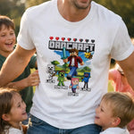 T-Shirt Uomo Papà DadCraft Personalizzata con Nomi dei Figli-T-shirt-Lol T-shirt