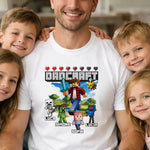 T-Shirt Uomo Papà DadCraft Personalizzata con Nomi dei Figli-T-shirt-Lol T-shirt