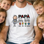 T-shirt uomo Papà dal [Anno] personalizzata con nomi dei figli – Maglietta regalo Festa del Papà-T-shirt-Lol T-shirt