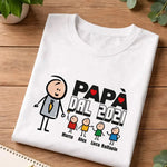 T-shirt uomo Papà dal [Anno] personalizzata con nomi dei figli – Maglietta regalo Festa del Papà-T-shirt-Lol T-shirt