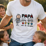 T-shirt uomo Papà dal [Anno] personalizzata con nomi dei figli – Maglietta regalo Festa del Papà-T-shirt-Lol T-shirt