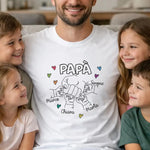 T-Shirt Uomo Papà Personalizzata con Nomi dei Figli e Pugnetti-T-shirt-Lol T-shirt