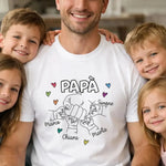T-Shirt Uomo Papà Personalizzata con Nomi dei Figli e Pugnetti-T-shirt-Lol T-shirt