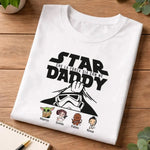 T-shirt uomo Star Daddy personalizzata con nomi figli – Maglietta regalo Festa del Papà-T-shirt-Lol T-shirt