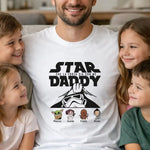 T-shirt uomo Star Daddy personalizzata con nomi figli – Maglietta regalo Festa del Papà-T-shirt-Lol T-shirt