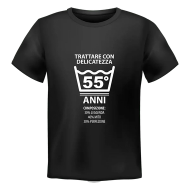 T-shirt Uomo Trattare con Delicatezza 55° Anni con Età Personalizzabile-T-Shirt-Lol T-shirt