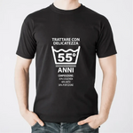 T-shirt Uomo Trattare con Delicatezza 55° Anni con Età Personalizzabile-T-Shirt-Lol T-shirt