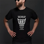 T-shirt Uomo Trattare con Delicatezza 55° Anni con Età Personalizzabile-T-Shirt-Lol T-shirt