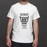 T-shirt Uomo Trattare con Delicatezza 55° Anni con Età Personalizzabile-T-Shirt-Lol T-shirt