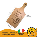 Tagliere in Legno Personalizzato con il Nome - L'Ingrediente Segreto è l'Amore di Mamma-Tagliere in Legno-Lol T-shirt