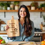 Tagliere in Legno Personalizzato con il Nome - L'Ingrediente Segreto è l'Amore di Mamma