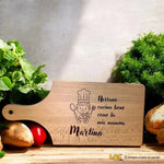 Tagliere Personalizzato con il Nome - Nessuno Cucina Bene Come la Mia Mamma-Tagliere in Legno-Lol T-shirt