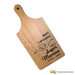 Tagliere Personalizzato con nomi dei Figli - Niente è Impossibile per la Super Mamma-Tagliere in Legno-Lol T-shirt