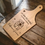 Tagliere Personalizzato con nomi La casa dei nonni è un abbraccio d'amore – Idea Regalo per i Nonni, Festa dei Nonni-Tagliere in Legno-Lol T-shirt